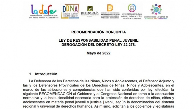 Piden un nuevo régimen de responsabilidad juvenil 